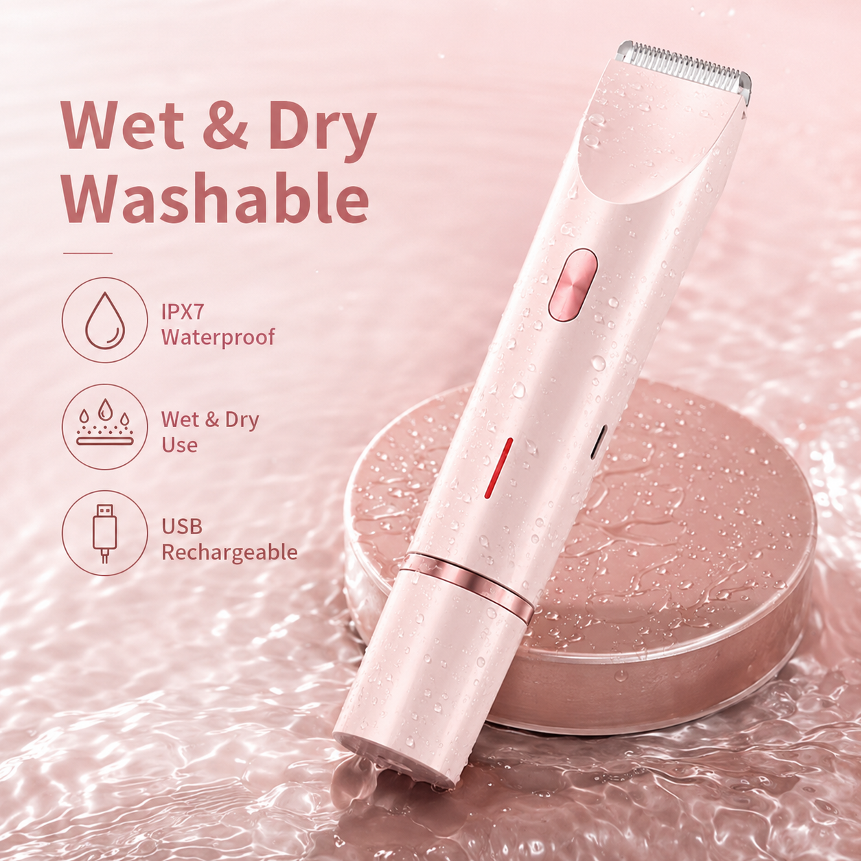 AngelSkin DuoTrim 2-in-1 Women’s Shaver for Sensitive Skin