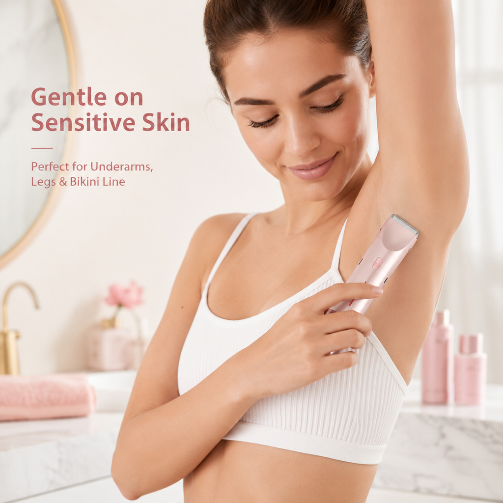 AngelSkin DuoTrim 2-in-1 Women’s Shaver for Sensitive Skin
