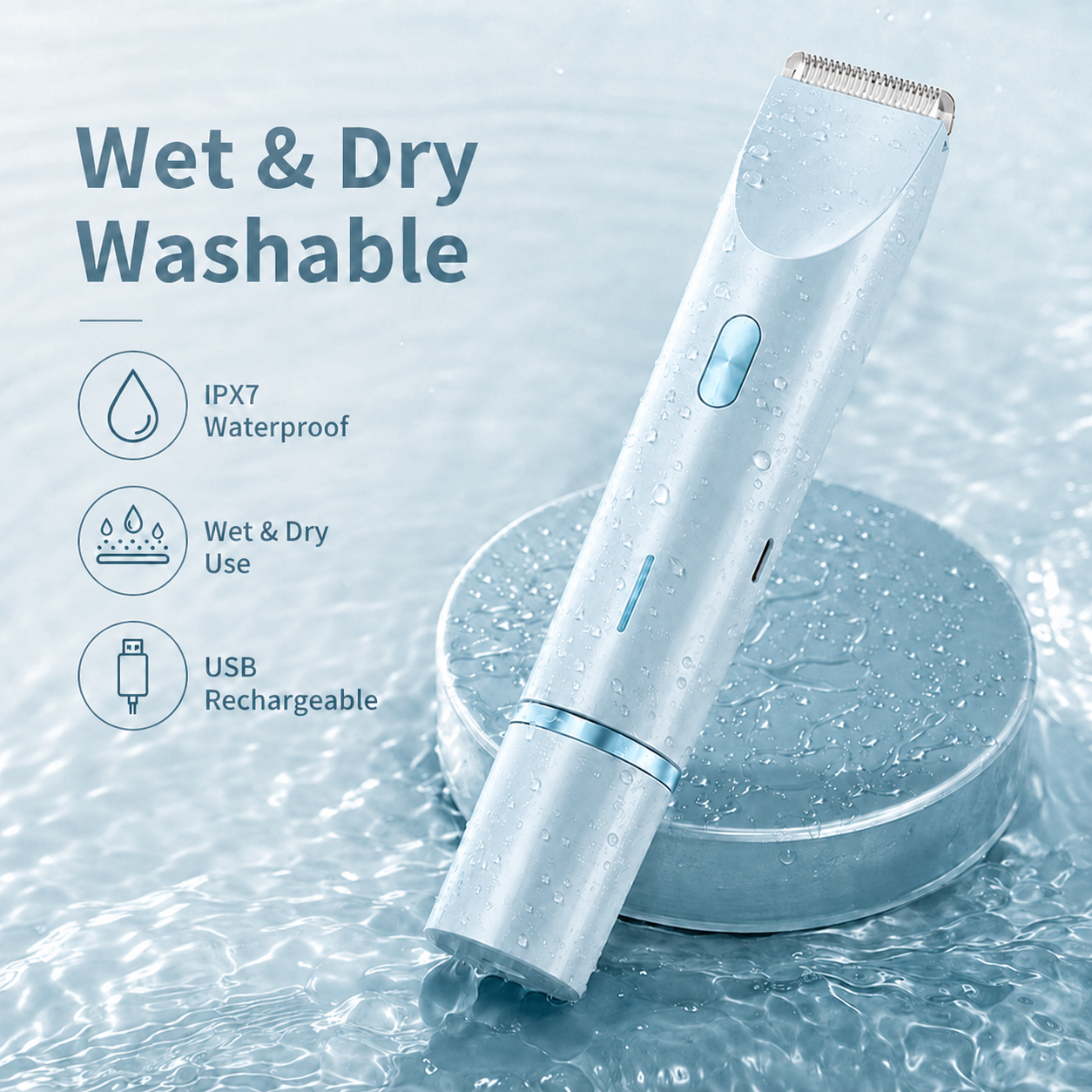 AngelSkin DuoTrim 2-in-1 Women’s Shaver for Sensitive Skin
