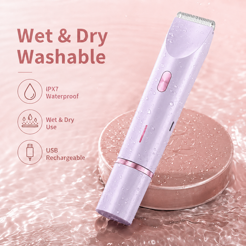 AngelSkin DuoTrim 2-in-1 Women’s Shaver for Sensitive Skin